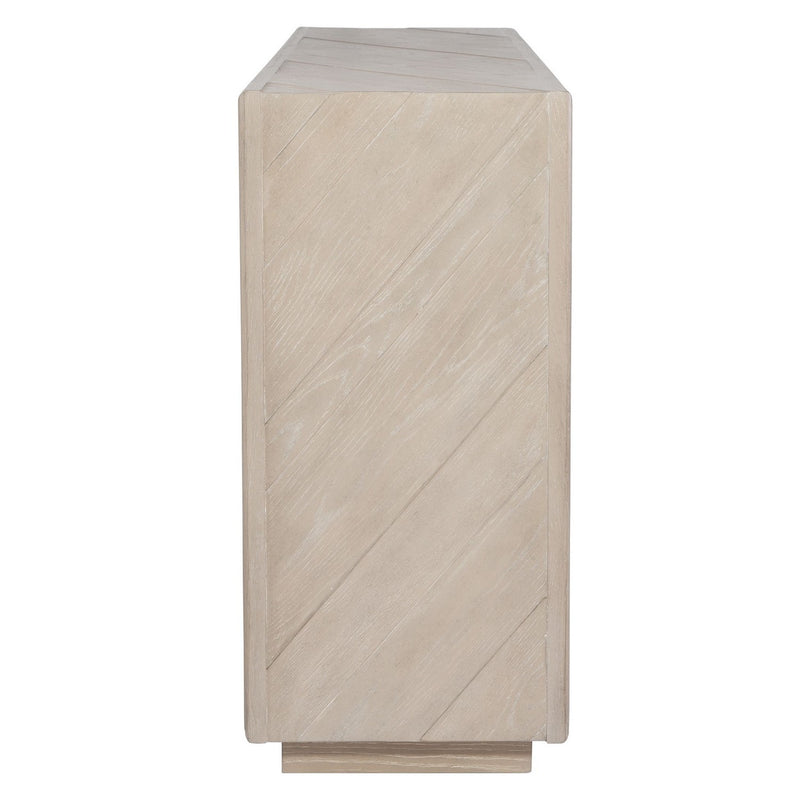 Uttermost 24757 Console Table, Light Oak Solids With Oak Veneer