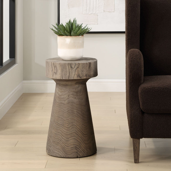 Uttermost 24818 Accent Table, Solid Reclaimed Oak