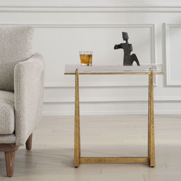 Uttermost 24839 Accent Table, Antique Gold