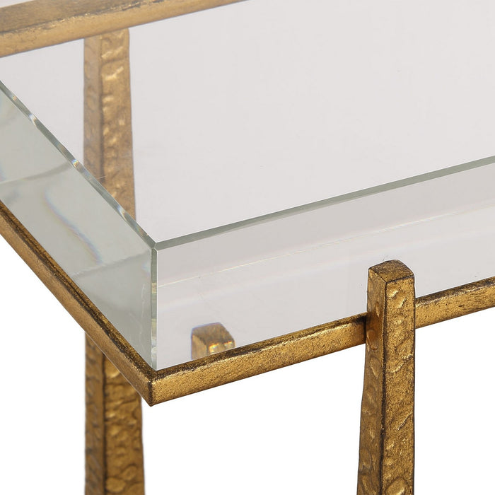 Uttermost 24839 Accent Table, Antique Gold