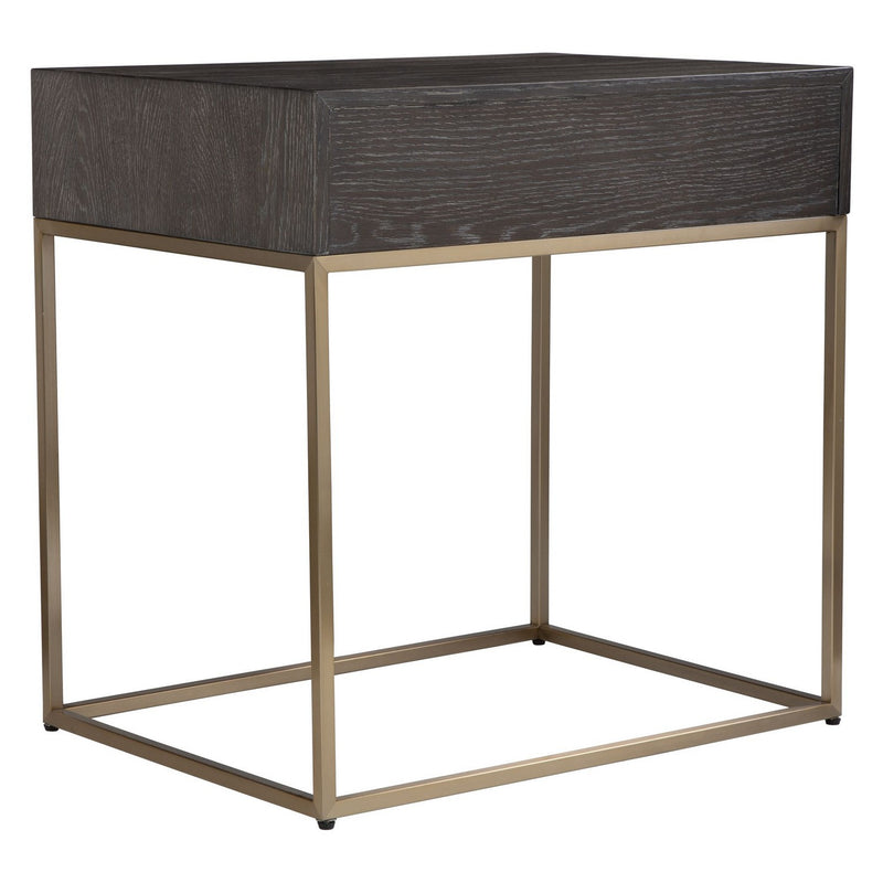 Uttermost 24989 Side Table, Dark Walnut