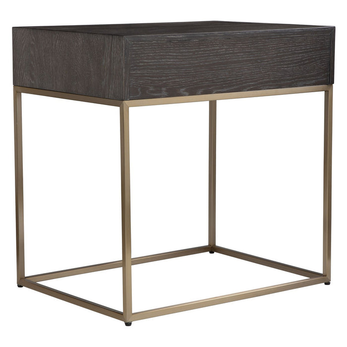 Uttermost 24989 Side Table, Dark Walnut