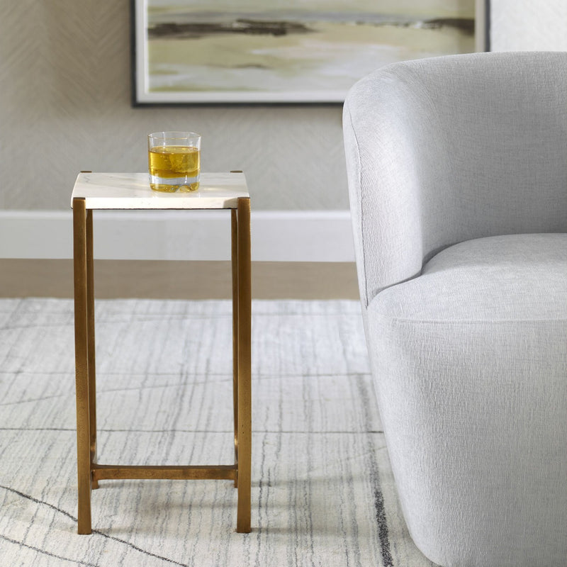 Uttermost 24995 Accent Table, Antique Gold