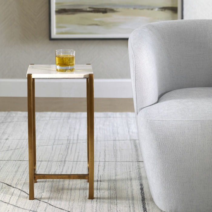 Uttermost 24995 Accent Table, Antique Gold