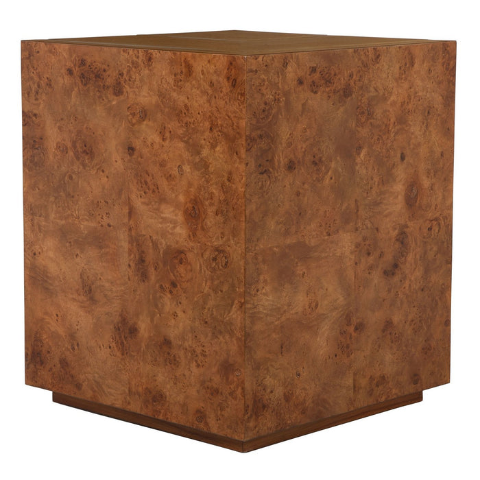 Uttermost 25298 Side Table, Maple Burl, Acacia, And Alder Each Wood
