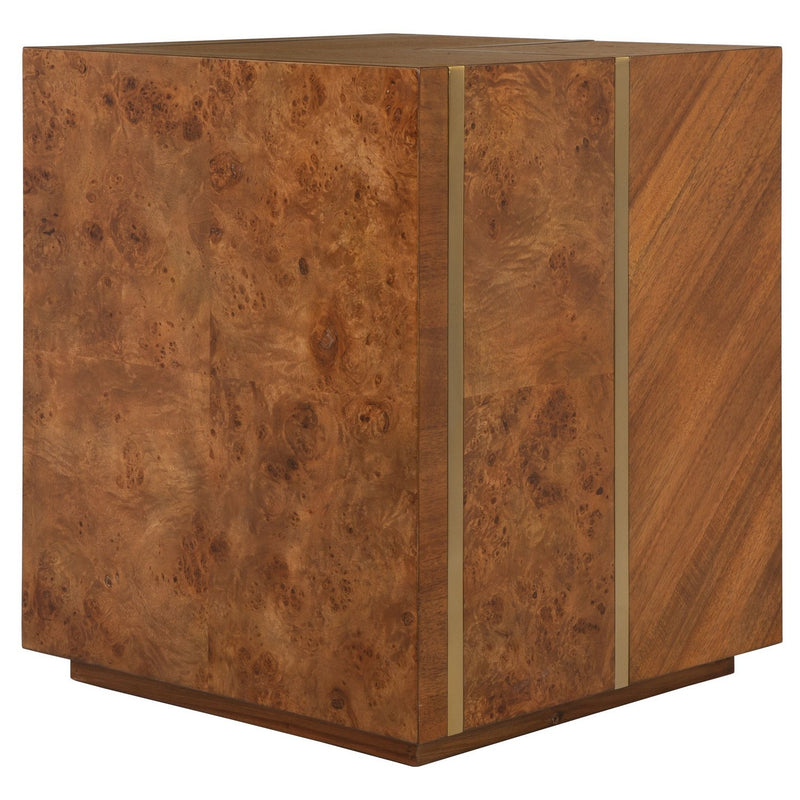 Uttermost 25298 Side Table, Maple Burl, Acacia, And Alder Each Wood