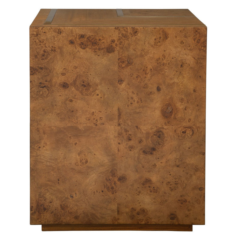 Uttermost 25298 Side Table, Maple Burl, Acacia, And Alder Each Wood