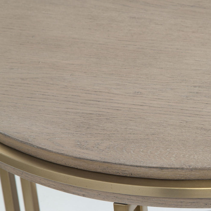 Uttermost 25747 Side Table, Brushed Brass