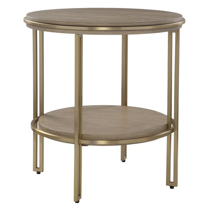 Uttermost 25747 Side Table, Brushed Brass