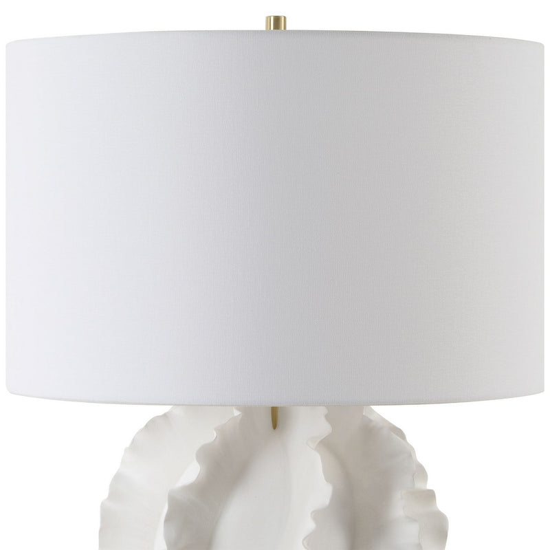 Uttermost 30292 One Light Table Lamp, Satin White