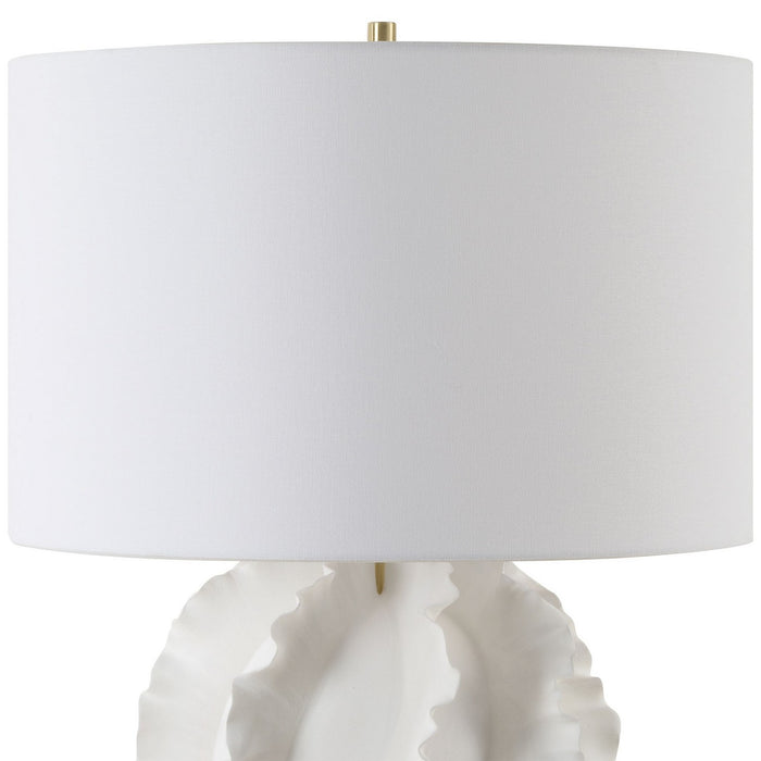 Uttermost 30292 One Light Table Lamp, Satin White