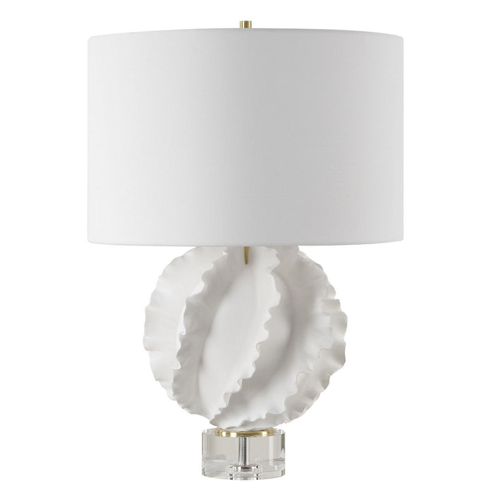 Uttermost 30292 One Light Table Lamp, Satin White
