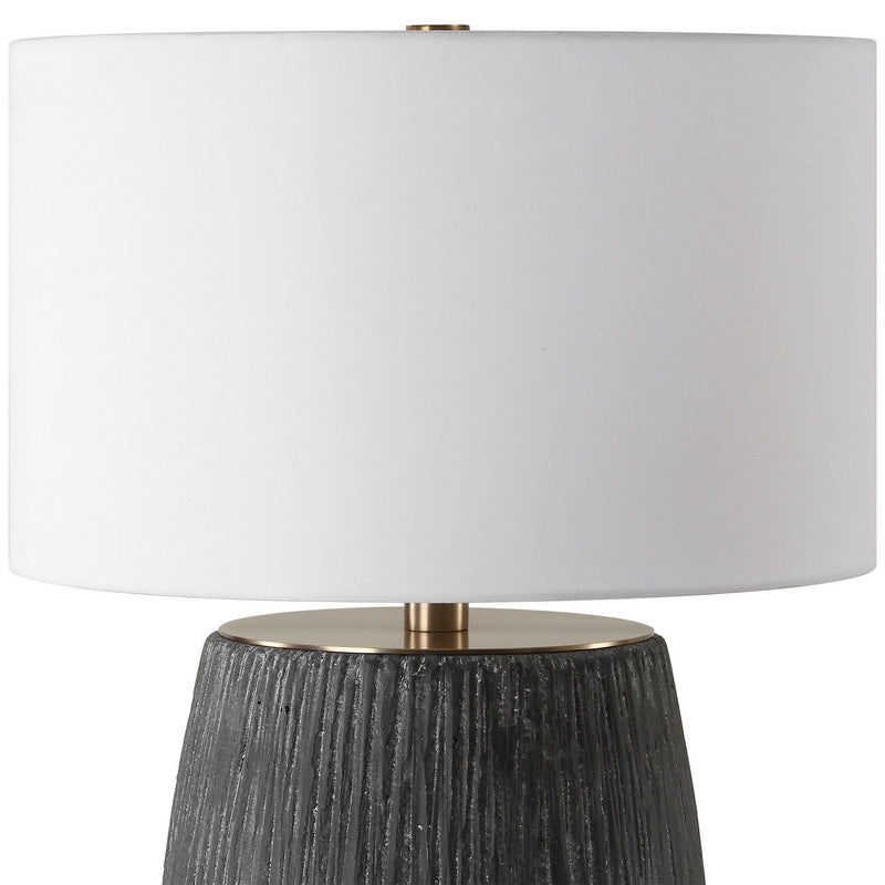 Uttermost 30293-1 One Light Table Lamp, Aged Black