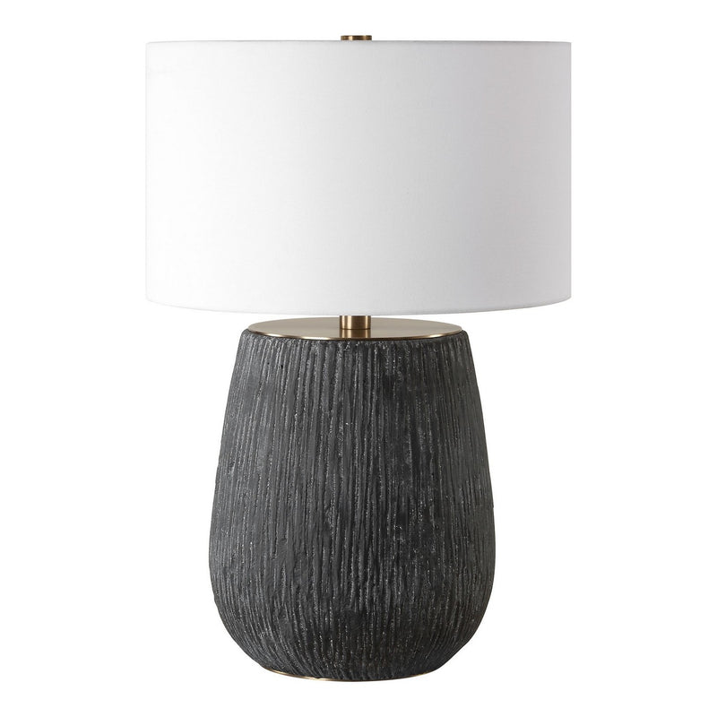 Uttermost 30293-1 One Light Table Lamp, Aged Black