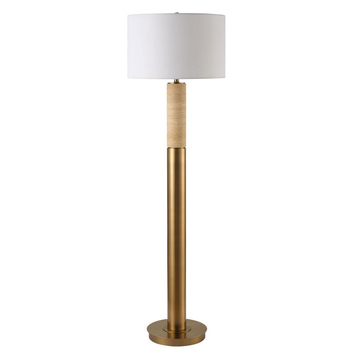 Uttermost 30294 One Light Floor Lamp, Antique Brass