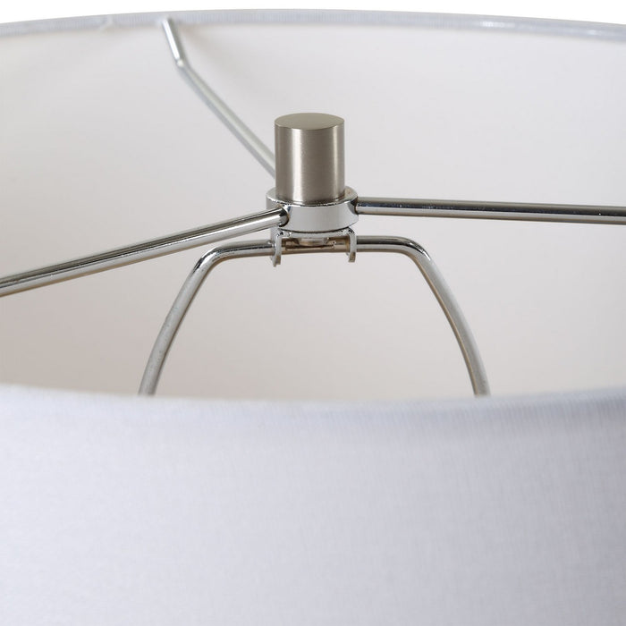 Uttermost 30297-1 One Light Table Lamp, Brushed Nickel