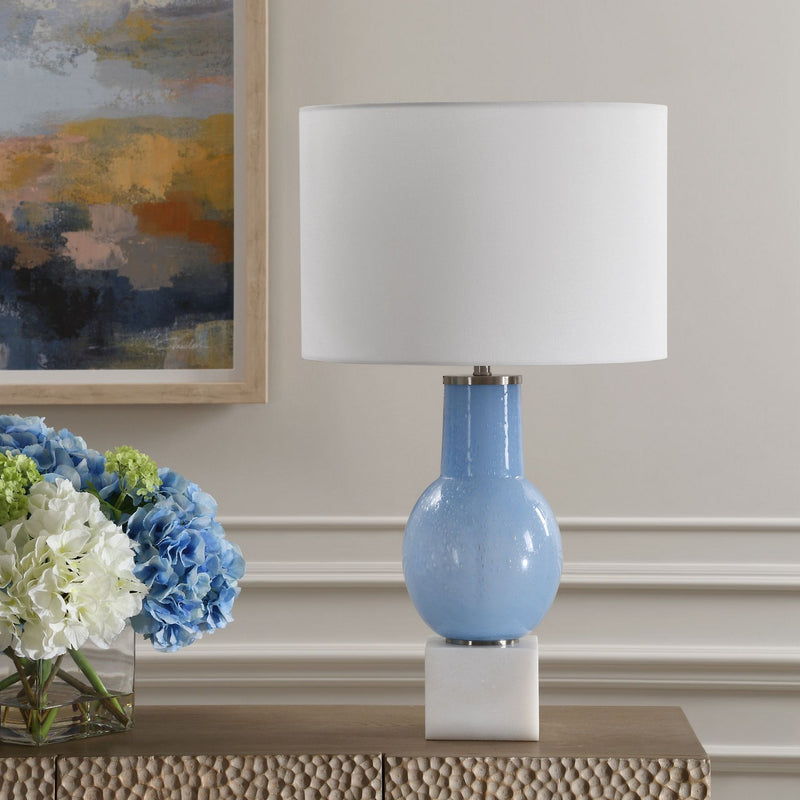 Uttermost 30297-1 One Light Table Lamp, Brushed Nickel