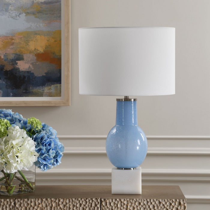 Uttermost 30297-1 One Light Table Lamp, Brushed Nickel