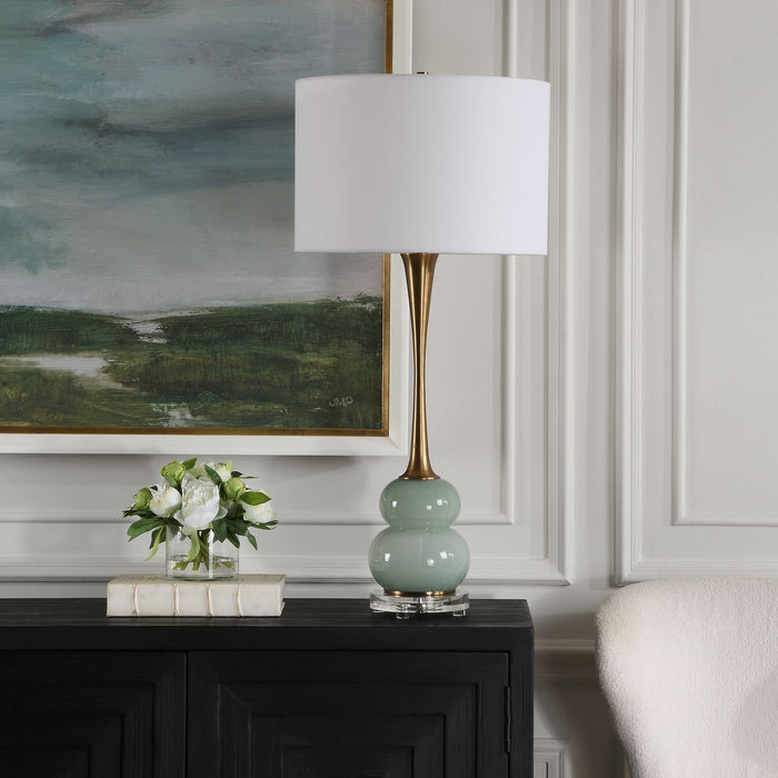 Uttermost 30298-1 One Light Table Lamp, Antique Brass