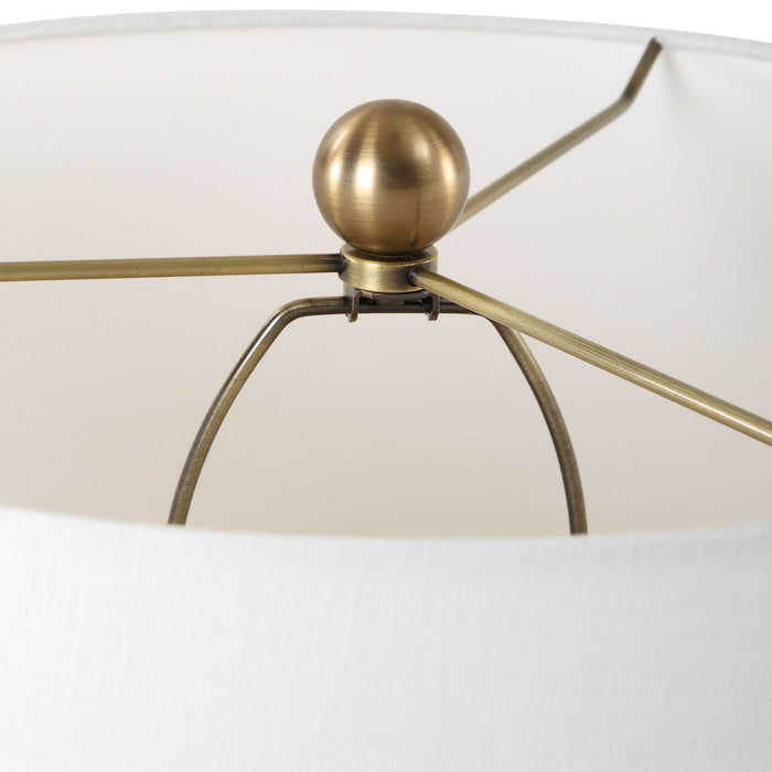 Uttermost 30299 One Light Table Lamp, Antique Brass
