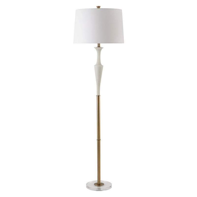 Uttermost 30344-1 One Light Floor Lamp, Antique Brass