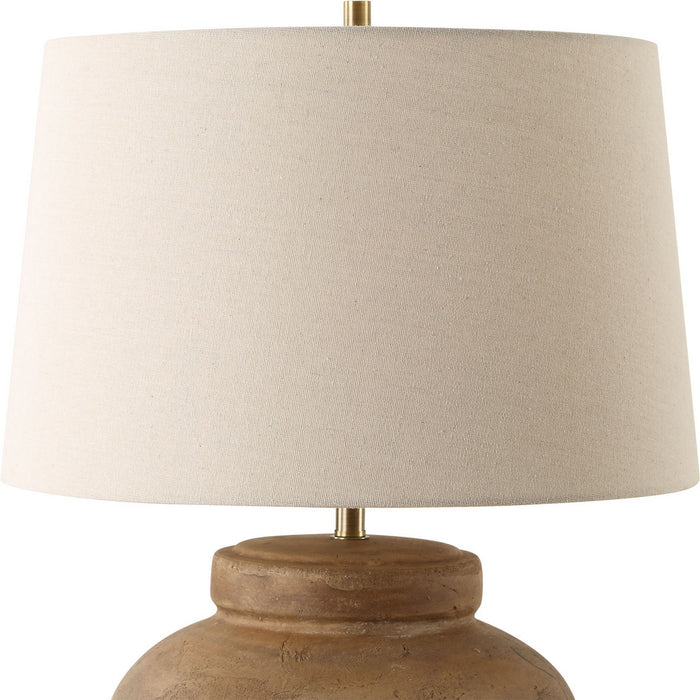Uttermost 30346-1 One Light Table Lamp, Brushed Antique Brass