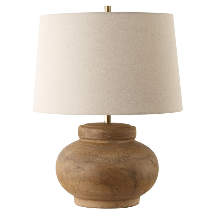 Uttermost 30346-1 One Light Table Lamp, Brushed Antique Brass