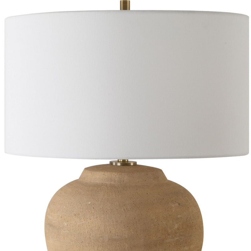 Uttermost 30347-1 One Light Table Lamp, Brushed Antique Brass