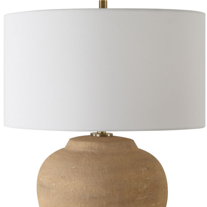 Uttermost 30347-1 One Light Table Lamp, Brushed Antique Brass
