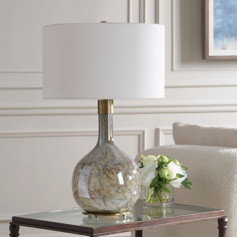 Uttermost 30349-1 One Light Table Lamp, Antique Brass