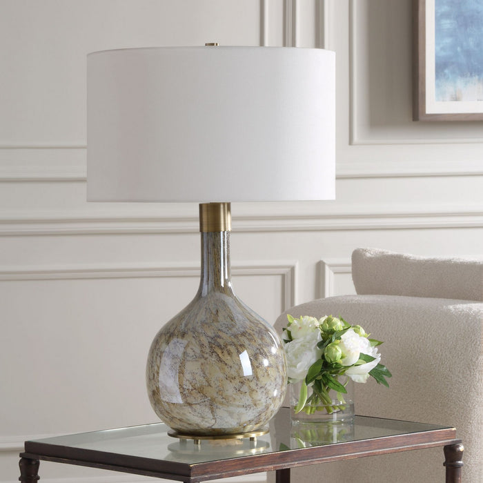 Uttermost 30349-1 One Light Table Lamp, Antique Brass