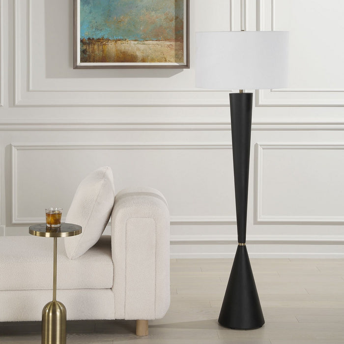 Uttermost 30351 One Light Floor Lamp, Antique Brass