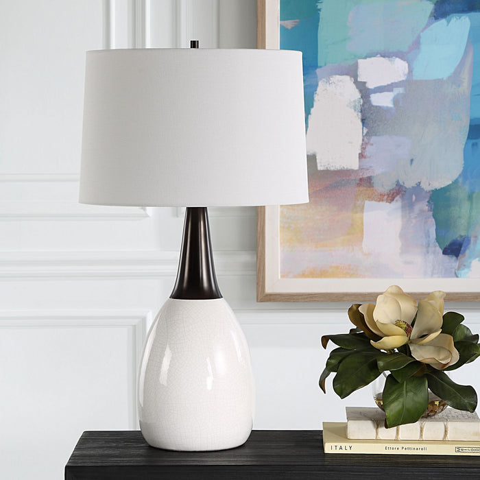 Uttermost 30355 One Light Table Lamp, Black Iron