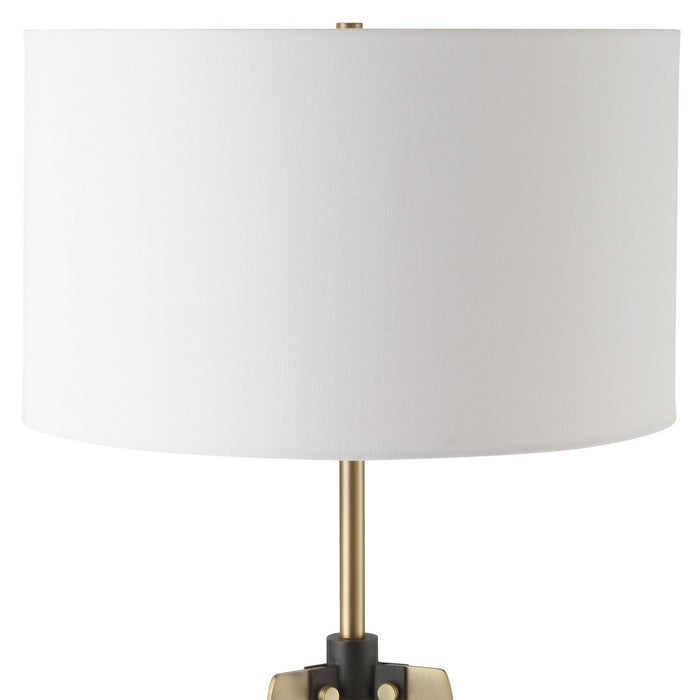 Uttermost 30357 One Light Floor Lamp, Antique Brass