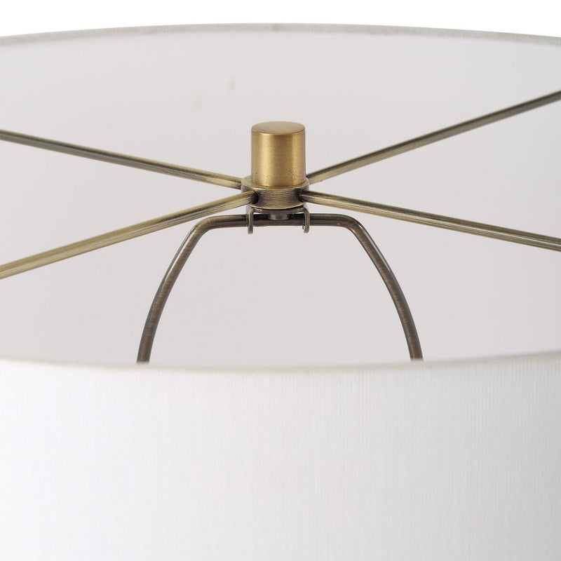 Uttermost 30357 One Light Floor Lamp, Antique Brass