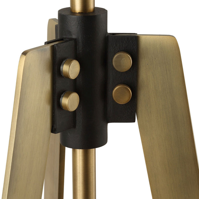 Uttermost 30357 One Light Floor Lamp, Antique Brass