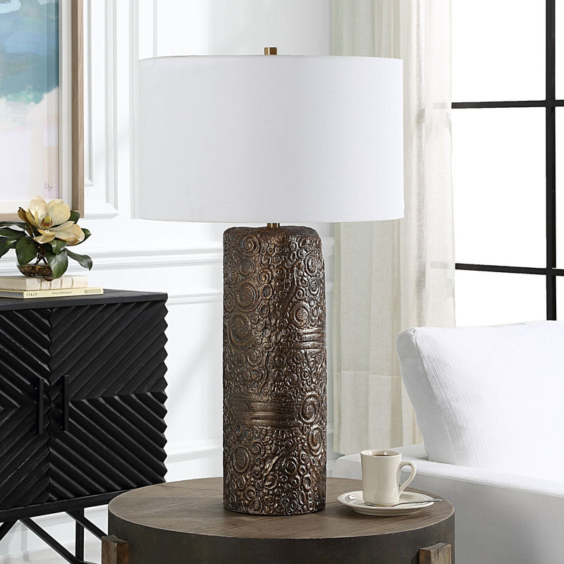 Uttermost 30361 One Light Table Lamp, Aged Bronze