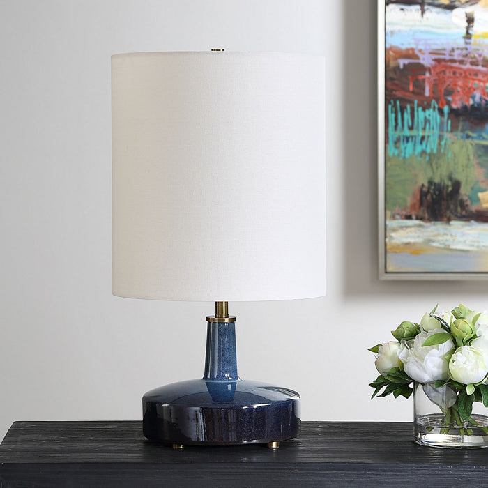 Uttermost 30364-1 One Light Table Lamp, While Brass