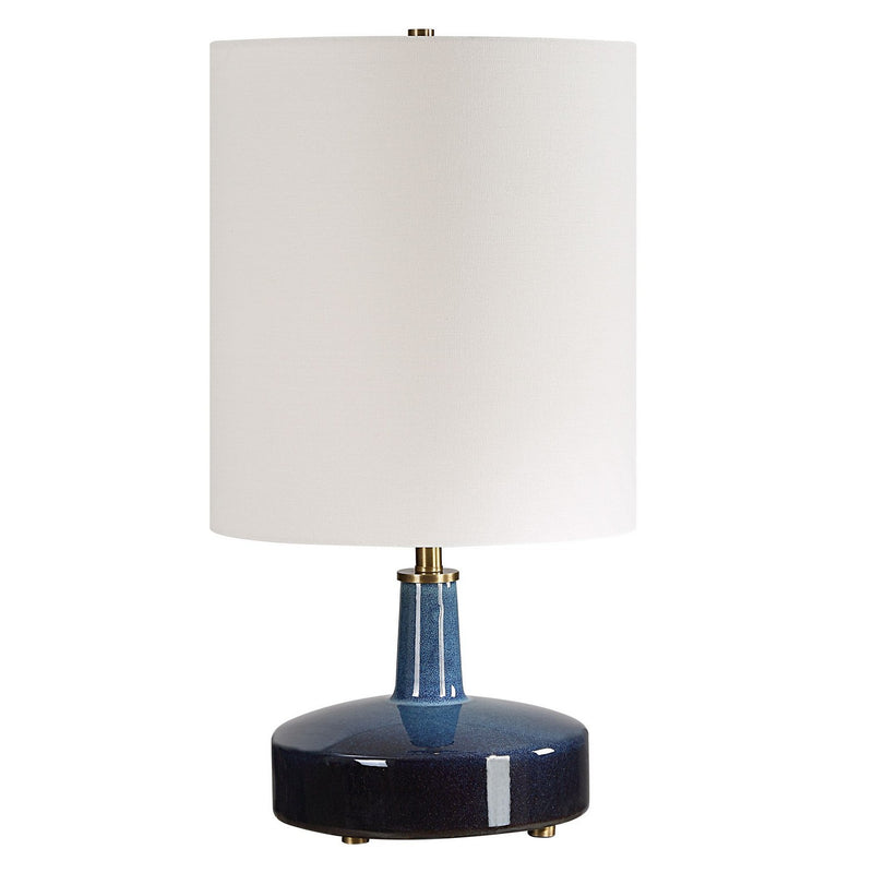 Uttermost 30364-1 One Light Table Lamp, While Brass