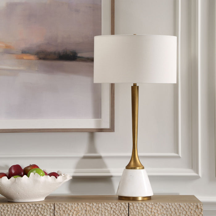 Uttermost 30365 One Light Table Lamp, Antique Brass