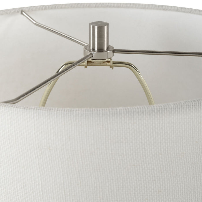 Uttermost 30369-1 One Light Table Lamp, Brushed Nickel