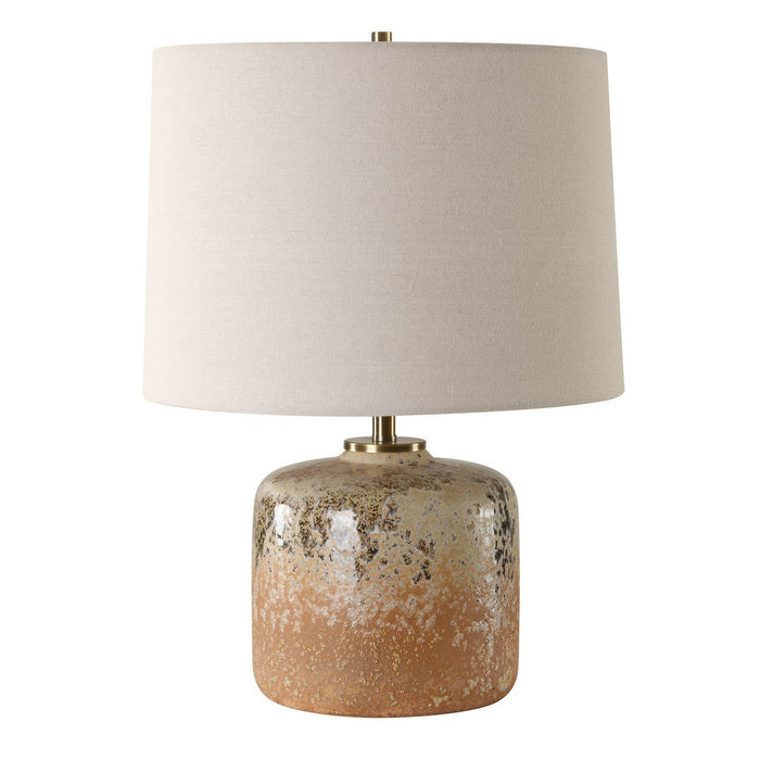 Uttermost 30372-1 One Light Table Lamp, Brushed Antique Brass