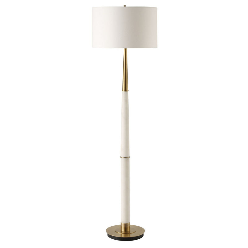 Uttermost 30374 One Light Floor Lamp, Brushed Antique Brass