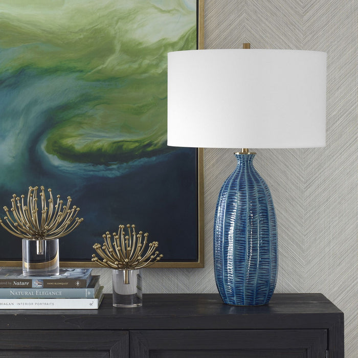 Uttermost 30377-1 One Light Table Lamp, Antique Brass