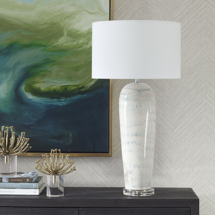 Uttermost 30379-1 One Light Table Lamp, Brushed Nickel