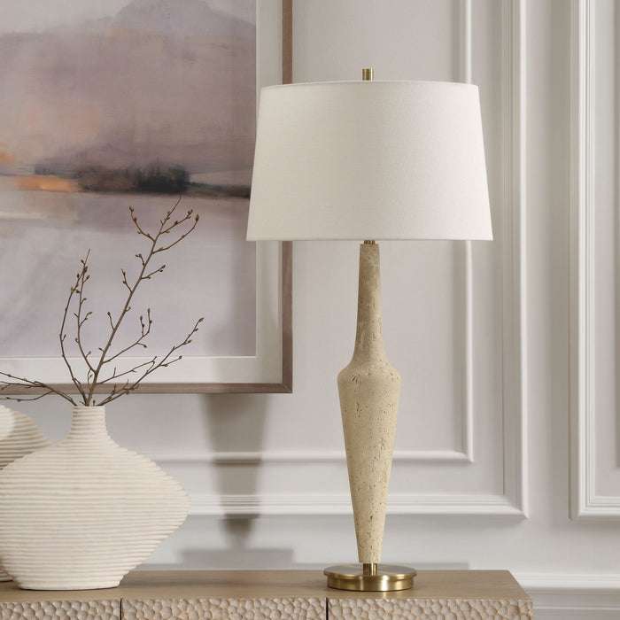 Uttermost 30385 One Light Table Lamp, Antique Brass