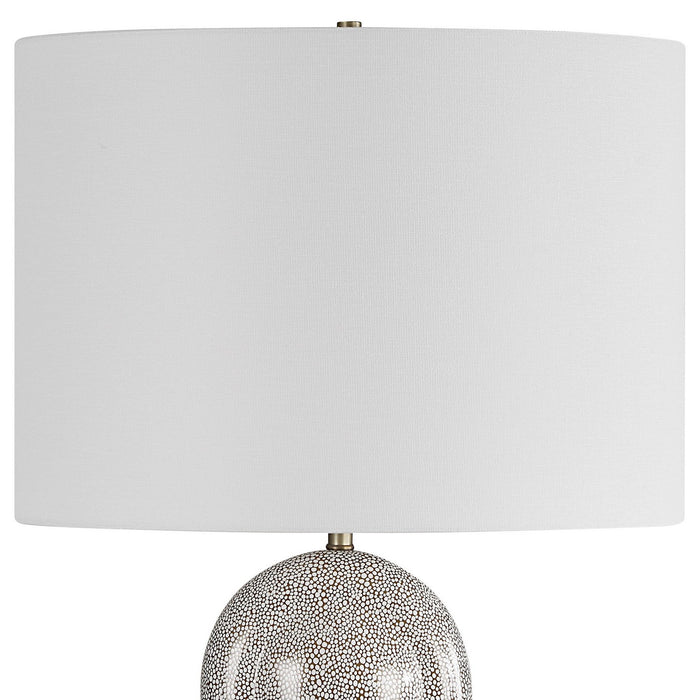 Uttermost 30390-1 One Light Table Lamp, Brushed Antique Brass