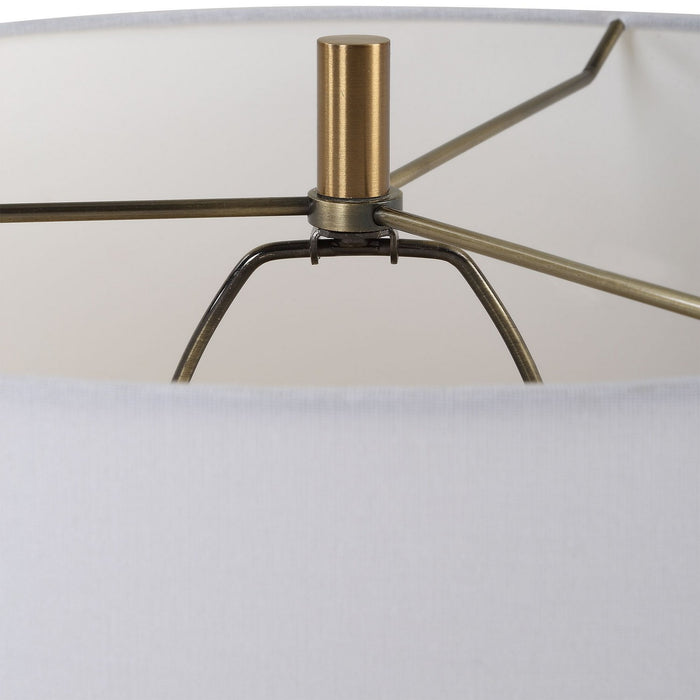 Uttermost 30392-1 One Light Table Lamp, Antique Brass