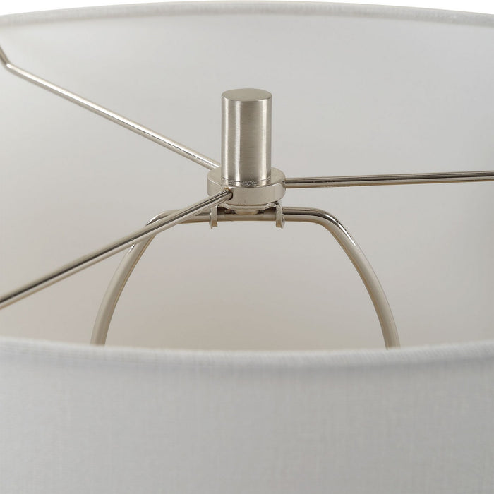 Uttermost 30395-1 One Light Table Lamp, Brushed Nickel