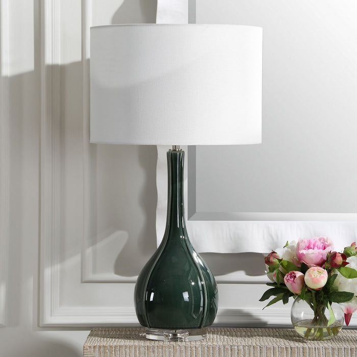 Uttermost 30395-1 One Light Table Lamp, Brushed Nickel